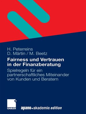 cover image of Fairness und Vertrauen in der Finanzberatung
